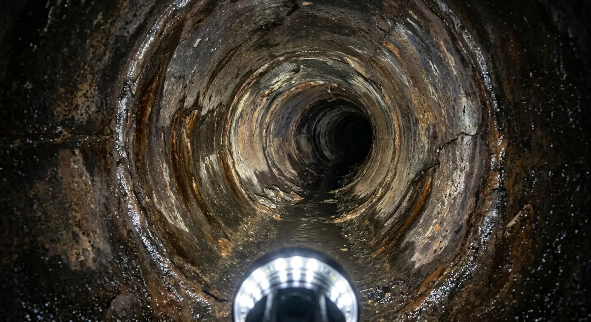 vue intérieure canalisation endoscopique