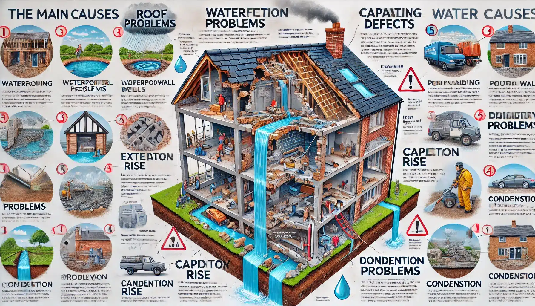 Causes principales des infiltrations d'eau